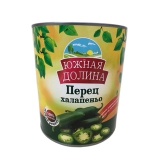Перец халапеньо резанный 3,1мл сух.вес 1,56кг кор1-6 Южные Дали