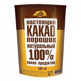 Какао порошок натуральный 100гр кор1-34 Добрыня Русь Россия