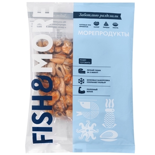 Мидии мясо вм р200-300 1кг кор1-10 Fish&More