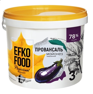 Майонез ж78% ведро 3кг Efko Food professional Россия