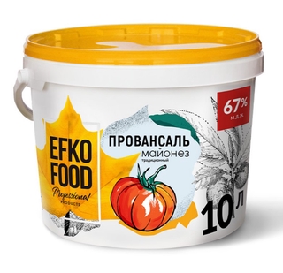 Майонез ж67% ведро 10л Efko Food professional Россия