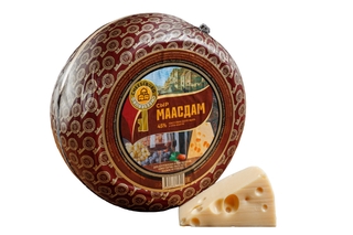 Сыр Маасдам круг ж45% 6-7 кг КМЗ Россия