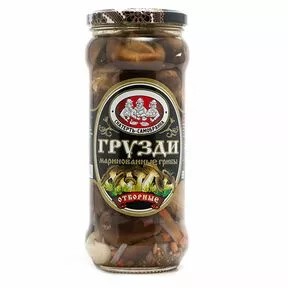 Грузди марин. стб 370мл кор1-12 Скатерть-Самобранка