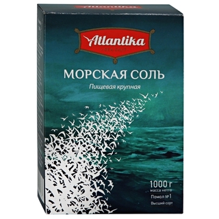Соль морская крупная 1кг кор1-15 Атлантика