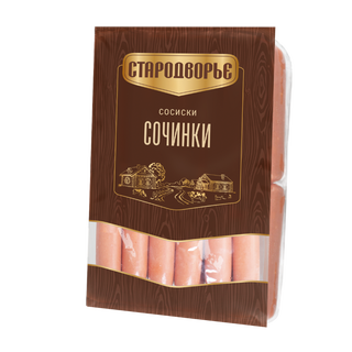 Сосиски сочные 1,5кг Стародворские колбасы кор1-8