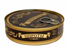 Шпроты из балтийской кильки в масле 160гр кор1-24 ключ Laatsa
