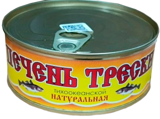 Печень трески нат тихоок кусковая в масле ключ 230гр кор1-48 Полинет Мурманск