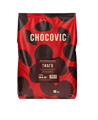 Шоколад темный какао 54.5% 5кг кор1-3 Chocovic ТИАГО