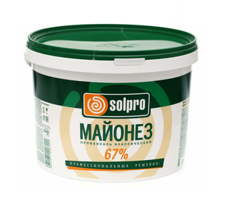 Майонез ж67% ведро 10л провансаль Solpro