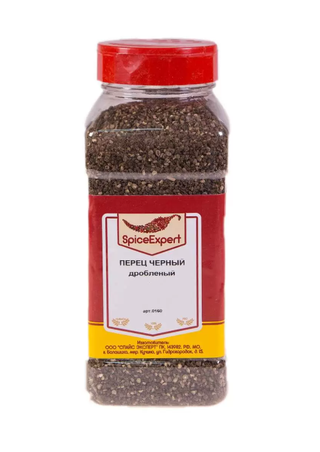 Перец черный дробленый плб 500гр 1000мл кор1-6 SpicExpert Россия