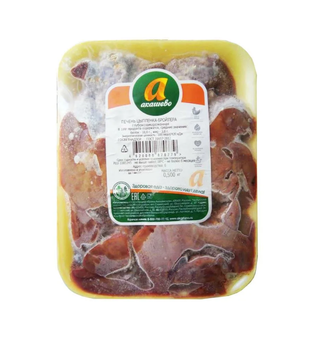 Цыпленка-бройлера печень см подложка 500гр кор1-16 Акашево